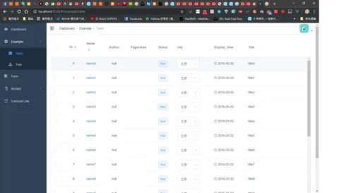 Vue element admin Table 客製化表格(四)