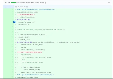 WebAssembly ffmpeg.js 透過 stdio async 讀入檔案 (驗證?